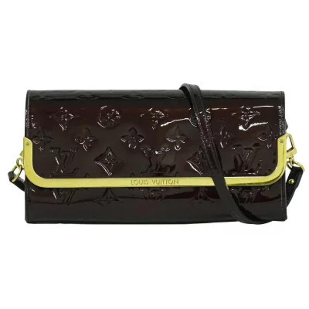Louis Vuitton LV Rossmore Leather Pouch Alamante Shoulder Bag Black Brown